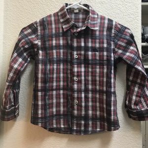 Boy button up Burberry long sleeve formal shirt